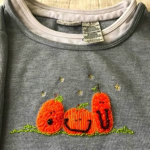 Vintage White Stag beaded pumpkin sweatshirt